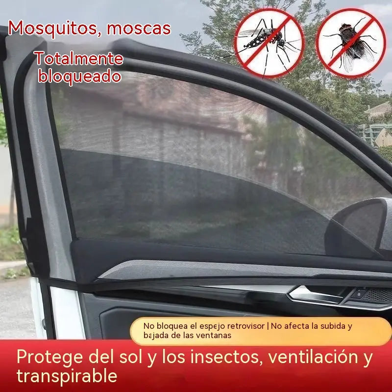 🔥 OFERTA ESPECIAL 🔥 Mosquitera para ventanilla de coche (paquete de 4), cortina parasol, malla protectora contra mosquitos y para mayor privacidad.