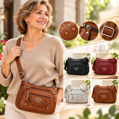 50% taniej! Damska torebka crossbody z miękkiej skóry ekologicznej – liczne kieszenie dla idealnej organizacji