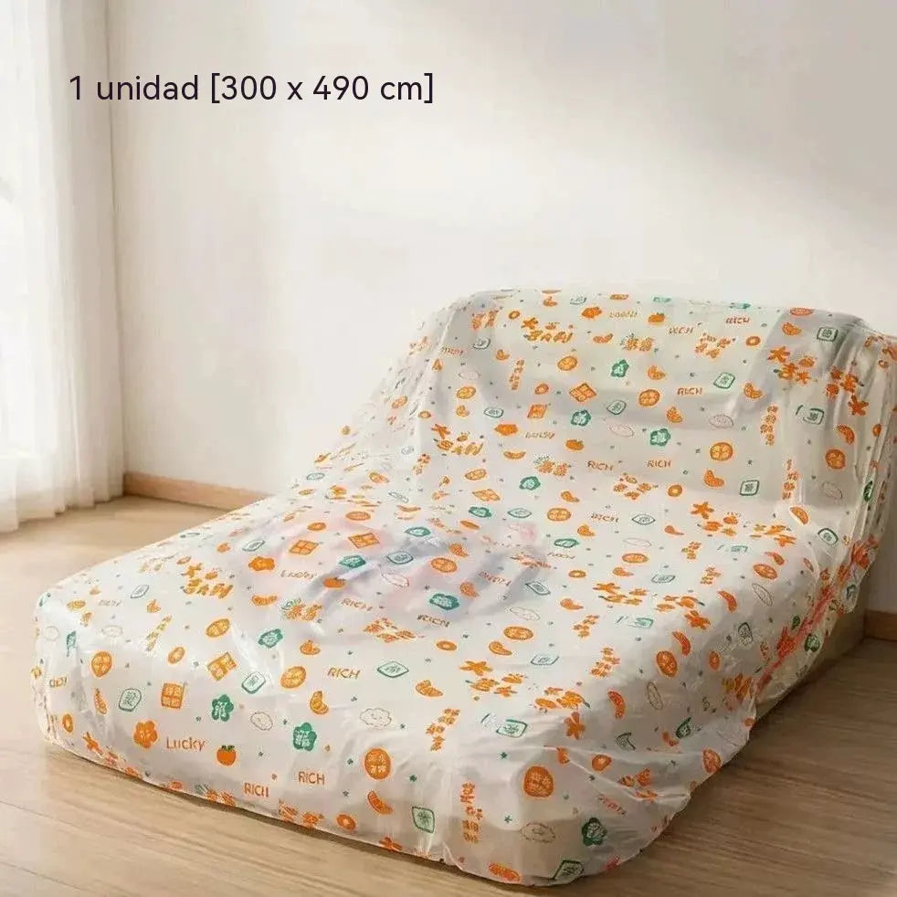 🔥【5 artículo】🎀Funda antipolvo estampada y elástica para cama y sofá