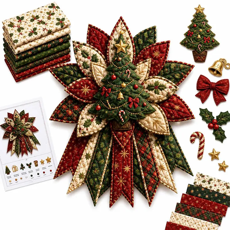 🎇🎄Steppelt karácsonyi ajtódísz varrókészlet (7 minta)