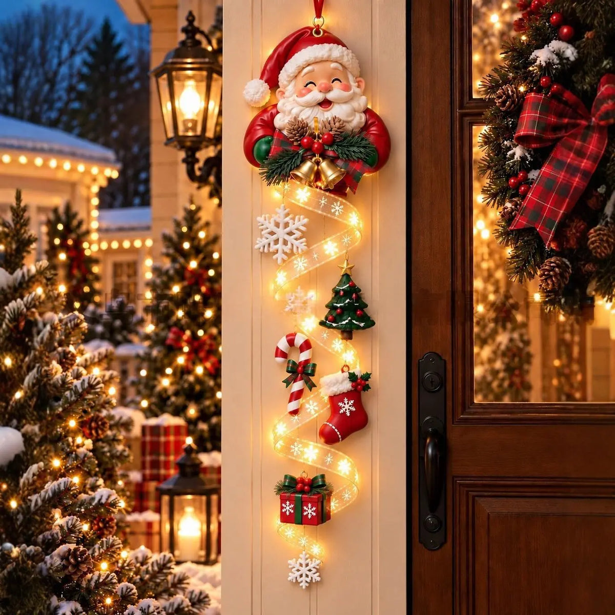 Karácsonyi díszek – hóember, Mikulás, mézeskalács ember
