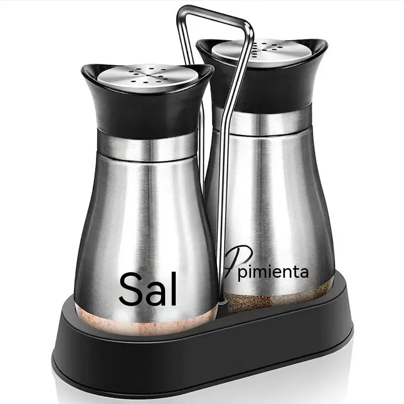 🔥【 2 Botellas + 1 Soporte 】🍽Juego de salero y pimentero con diseño de pingüino