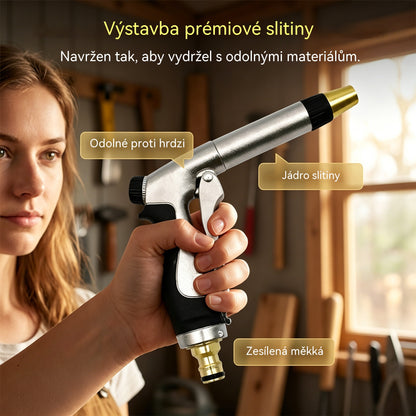 🥳 SLEVA 50 %! 🏠💦 Vysokotlaká vodní pistole – ideální na mytí auta, zalévání zahrady, čištění fasád a venkovního nábytku 🌿🚘