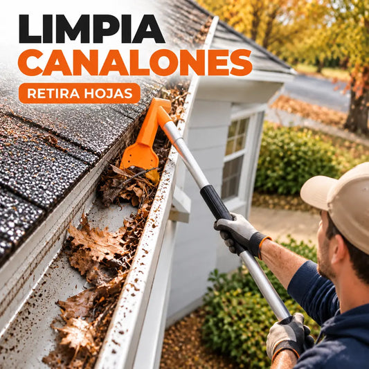 🏠✅Limpiador de canalones extensible | Herramienta para limpiar canalones, sin subir a la escalera!