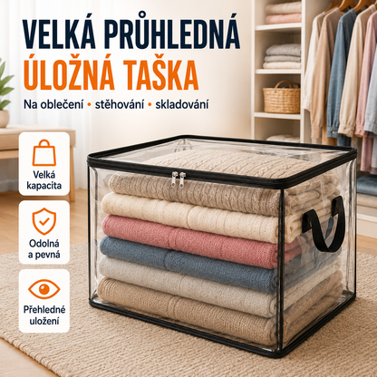 🔥3 kusy 520Kč🔥Časově omezená nabídka: sleva 49 % 📦Velká, odolná, silná, průhledná plastová taška na oblečení, stěhování a skladování