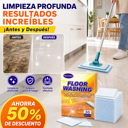 🔥【4 cajas/120 piezas】🥳 ¡El más vendido en 2026! 🥳💞 ¡Más de 50.000 unidades vendidas! ✨ Toallitas limpiadoras de suelos solubles en agua: limpian y dan brillo a todos tus suelos. 🧹💧