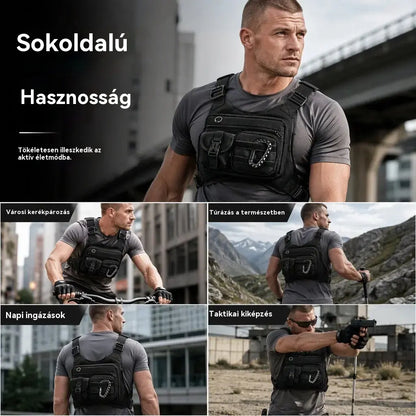 📢📢 50% KEDVEZMÉNY! ⏰ Férfi taktikai mellkastáska kültéri kerékpározáshoz