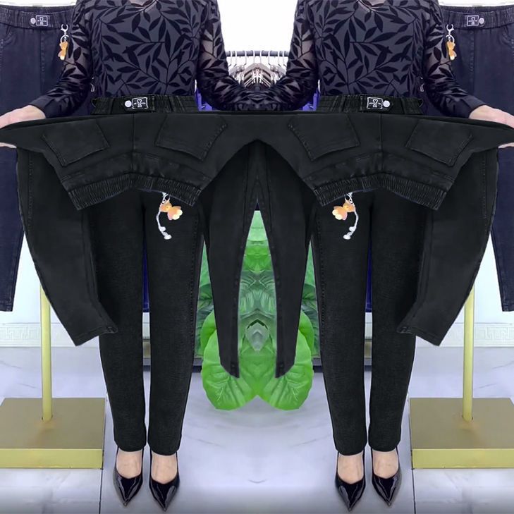 😍💥 [M-5XL] 👖👖Női nagy nyúlású, vastagított farmernadrág