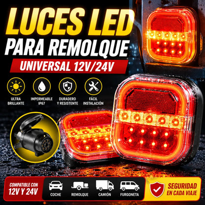 🔥【30% OFF】🚦【Universal 12V/24V】🚦 Luces LED para remolque de coche