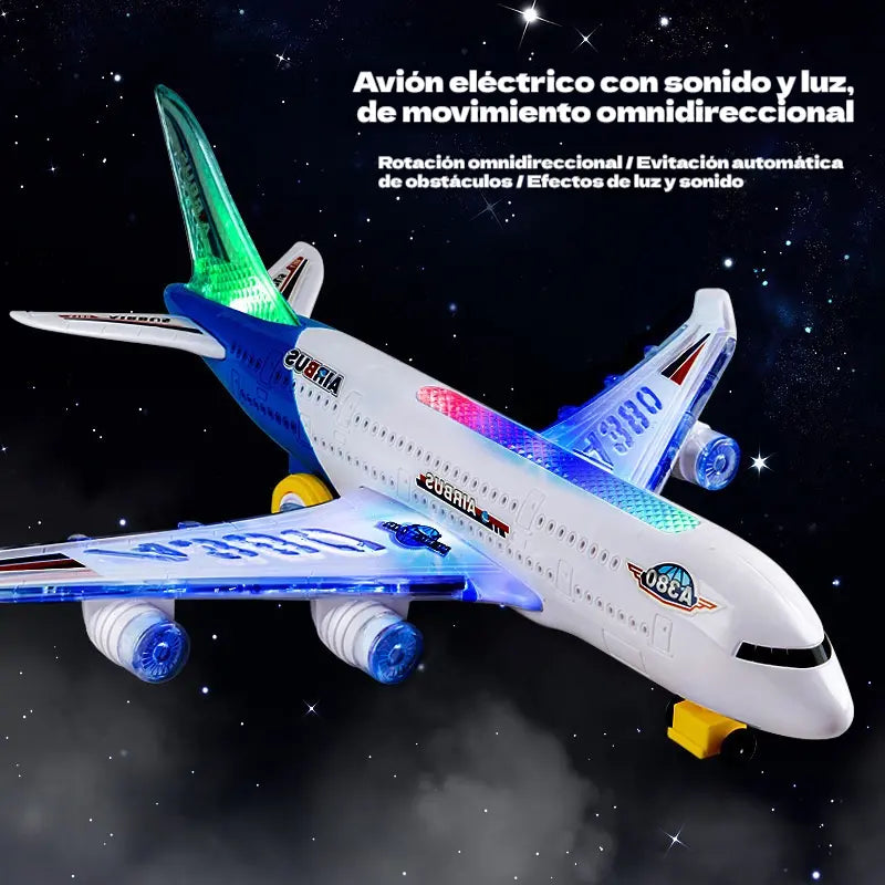 🥳🔥 Féláras ajánlat! 📣✈️ Elektromos repülőgép-modell valósághű motorhanggal és villogó LED-fényekkel.