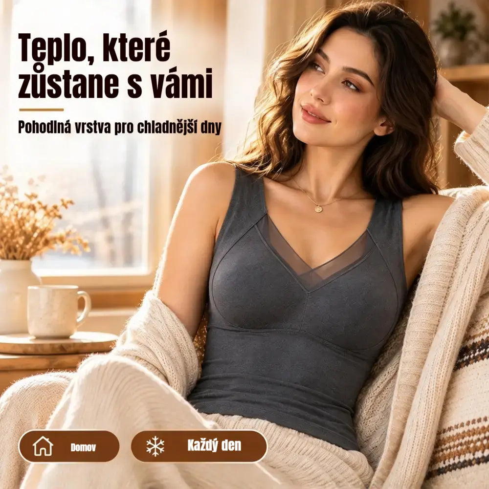 ♥☃【2 kusy 670 Kč】2026 Podzimní/zimní kartáčovaná termo vesta ---- Dámská samovyhřívací vyhřívaná vesta z grafenu - pohodlná a tvarující!