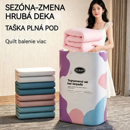 🧳5 darab 9600 Ft💨 Nagy, rugalmas vákuumos tárolótasakok: Nincs szükség légpumpára, szivárgásmentesek és ideálisak a helytakarékosságra a bőröndben és otthon ✈️
