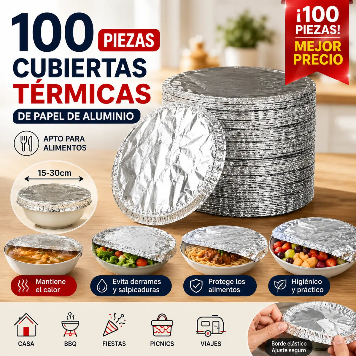 📢📢 ¡50% DE DESCUENTO!【Compra 1 y llévate 1 gratis】【200 piezas】⏰ Cubierta aislante de papel de aluminio
