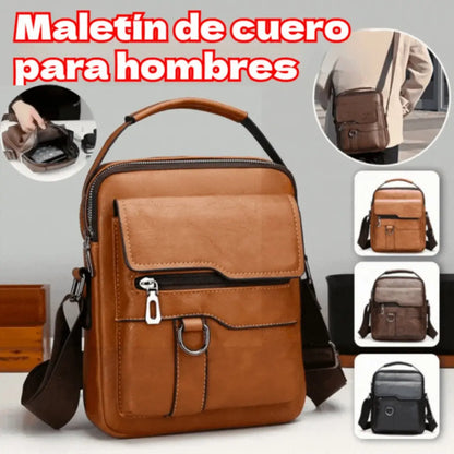 🏆【Versión de piel auténtica de primera calidad】💼Bolso de hombro vintage informal de gran capacidad para hombre