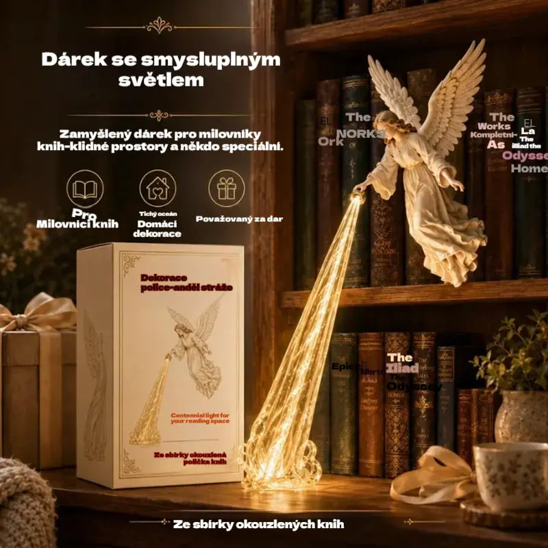 🎃🔥 3D Dekorativno LED svjetlo s anđelom | Dekoracija za policu s maštovitim osvjetljenjem