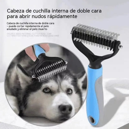 🐶【2 piezas 24 €】Cepillo de doble cara para el aseo de mascotas y la eliminación de pelo
