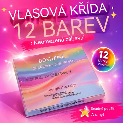 🎁 SLEVA 50 %! 🎨 Časově omezená sada kříd na vlasy pro dívky: barevné vlasy bez permanentního barviva, ideální na večírky! ✨