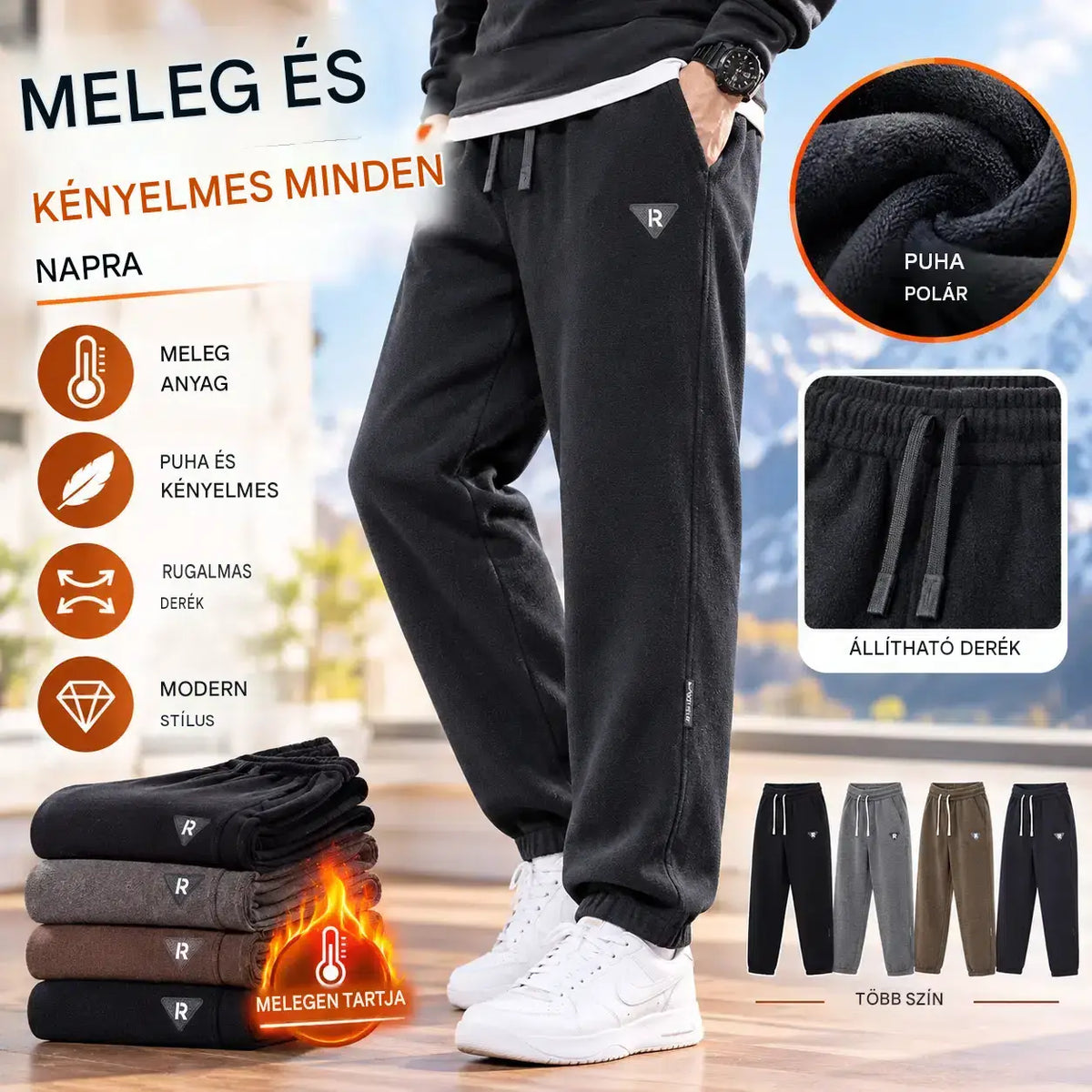 🔥【M-5XL】🖤Új férfi téli nadrág – polárbéléses, megerősített kordbársony; meleg, lezser férfi nadrág.