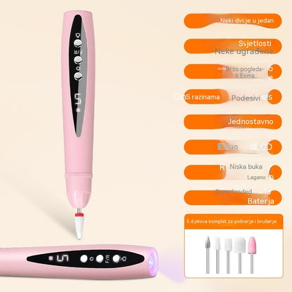 💅✨Prijenosna električna brusilica za nokte 2 u 1 s UV lampom