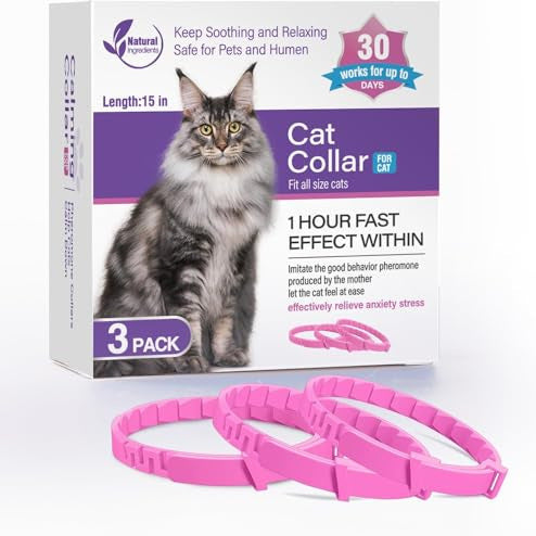 (3 piezas) Collar ajustable antipulgas y antigarrapatas para perros y gatos