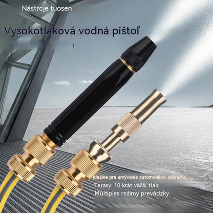 【Dvojdielna sada】- Vysokotlaková vodná pištoľ: Umývanie auta, záhrada, 10-krát vyšší tlak, viacero režimov