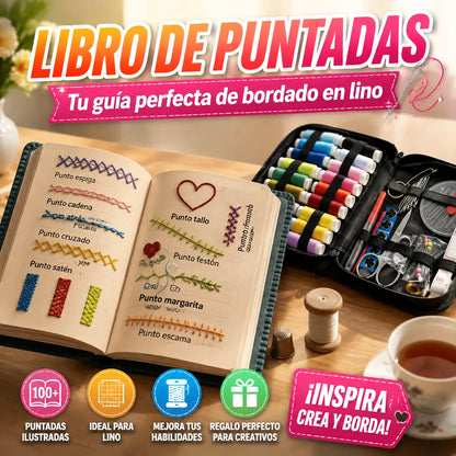 📖Libro de costura, 🧵✨Un libro de muestras de costura para entusiastas del bordado de lino