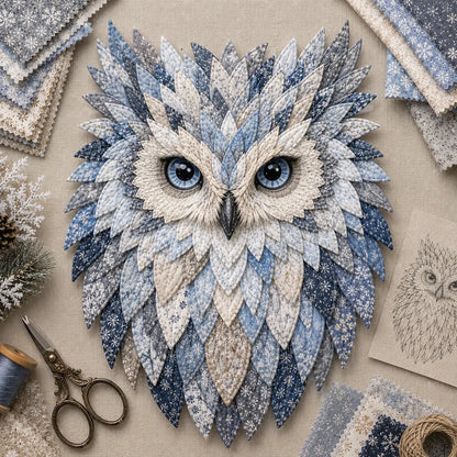 💥 ÚLTIMO DÍA: 49 % DE DESCUENTO – 🦉 Kit de manualidades DIY: Cuadro de pared de búho en capas de tela – Actividad relajante, resultados preciosos