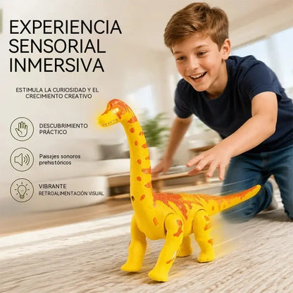 🦕 Elektromos, járó Brachiosaurus: mozgással, hanghatásokkal és LED-es világító szemekkel ellátott dinoszaurusz játék.