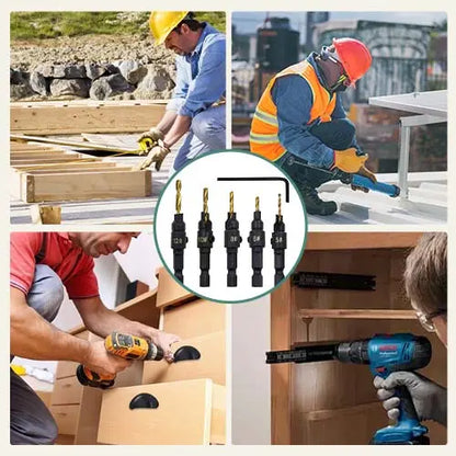🔧🔧【Juego de 5 piezas por 25 €】 Juego de herramientas de biselado para carpintería con mango hexagonal de 1/4 de pulgada, apto para trabajos de carpintería, incluye llaves en forma de L #5 #6 #8 #10 #12