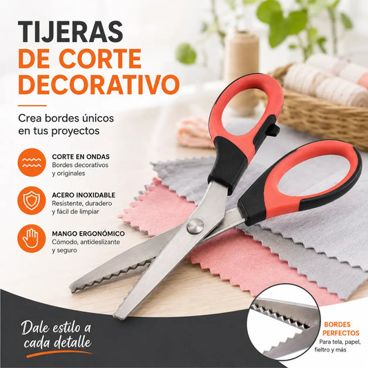 ✂️ Többcélú vágóolló cikkcakk vágóéllel – szövethez, papírhoz és kézműves termékekhez 🧵