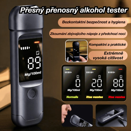 🚗🍷 Prenosný presný alkohol tester – Otestuj sa pred jazdou