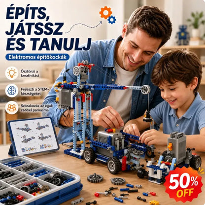 🤖🧩【312 darab】 【50% kedvezmény korlátozott ideig】LEGO típusú elektromos építőrobot gyerekeknek