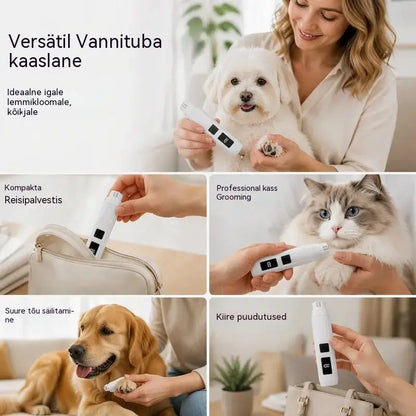🔥【Vásárolj 1-et, kapsz 1-et ingyen】🐱🐶 Elektromos kisállat körömreszelő LED tápellátásjelzővel