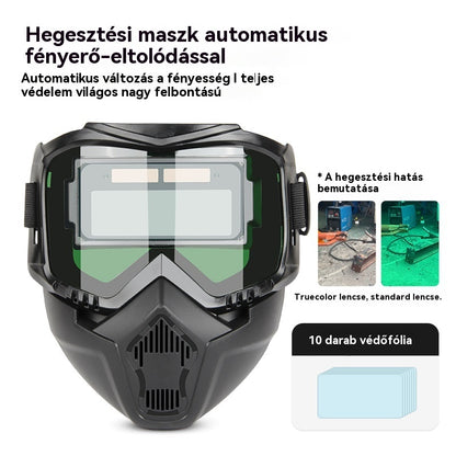 🔥😎Teljesen automatikus hegesztőálarc⚡Intelligens fénybeállítás, professzionális védelem