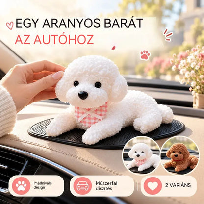 🐶 Korlátozott ideig érvényes ajánlat: 1-et fizet, 2-t kap (2 darab) ⚡ · Cuki kiskutyás műszerfal-dísz · Csúszásgátló alátéttel együtt 🌟!