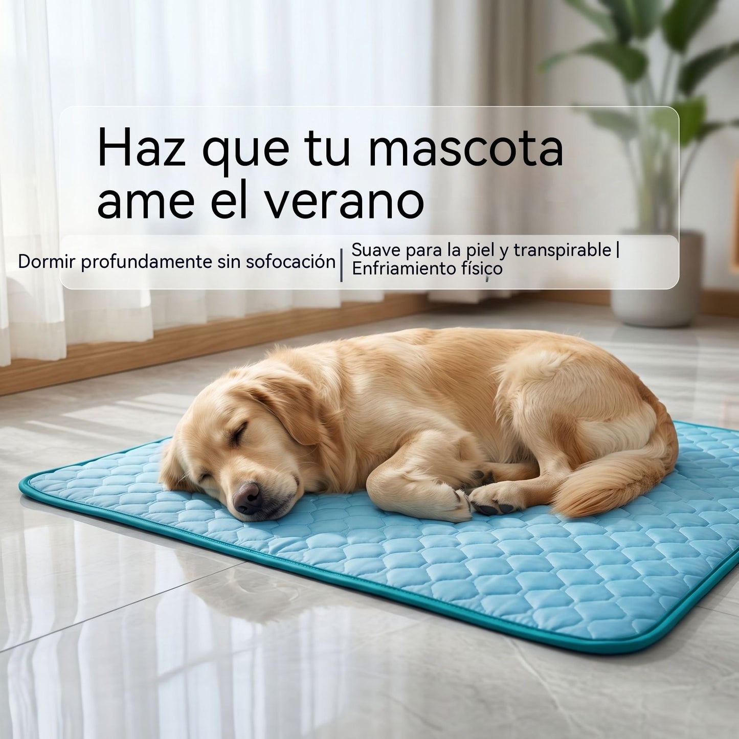 🧊⚡ ¡Rebajas de verano! Alfombrilla refrescante para mascotas (sin agua) – Tejido Oxford transpirable, apta para cualquier cama o jaula.