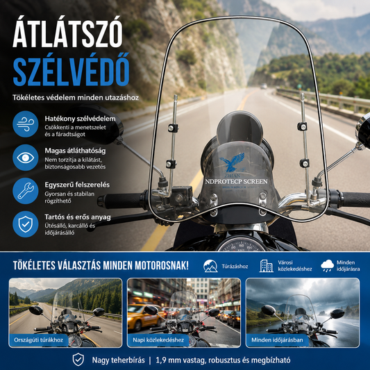 🏍🏍【Korlátozott ideig érvényes ajánlat】 2026 új elektromos jármű motorkerékpár szélvédő, univerzális szélvédő