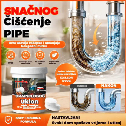 🔥50% POPUSTA 【2 za 23 eura】❤️ Snažne šumeće tablete za čišćenje koje brzo otapaju začepljenja uzrokovana masnom kosom, odčepljuju odvode; također su dezodorirajuće i antibakterijske.
