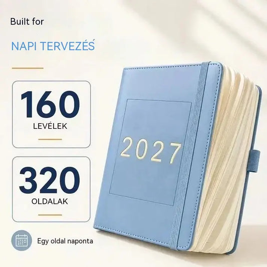 📢📢 2 darab 9100 Ft ⏰ A5-ös 2027-es tervező/jegyzetfüzet (napi beosztású) ✨