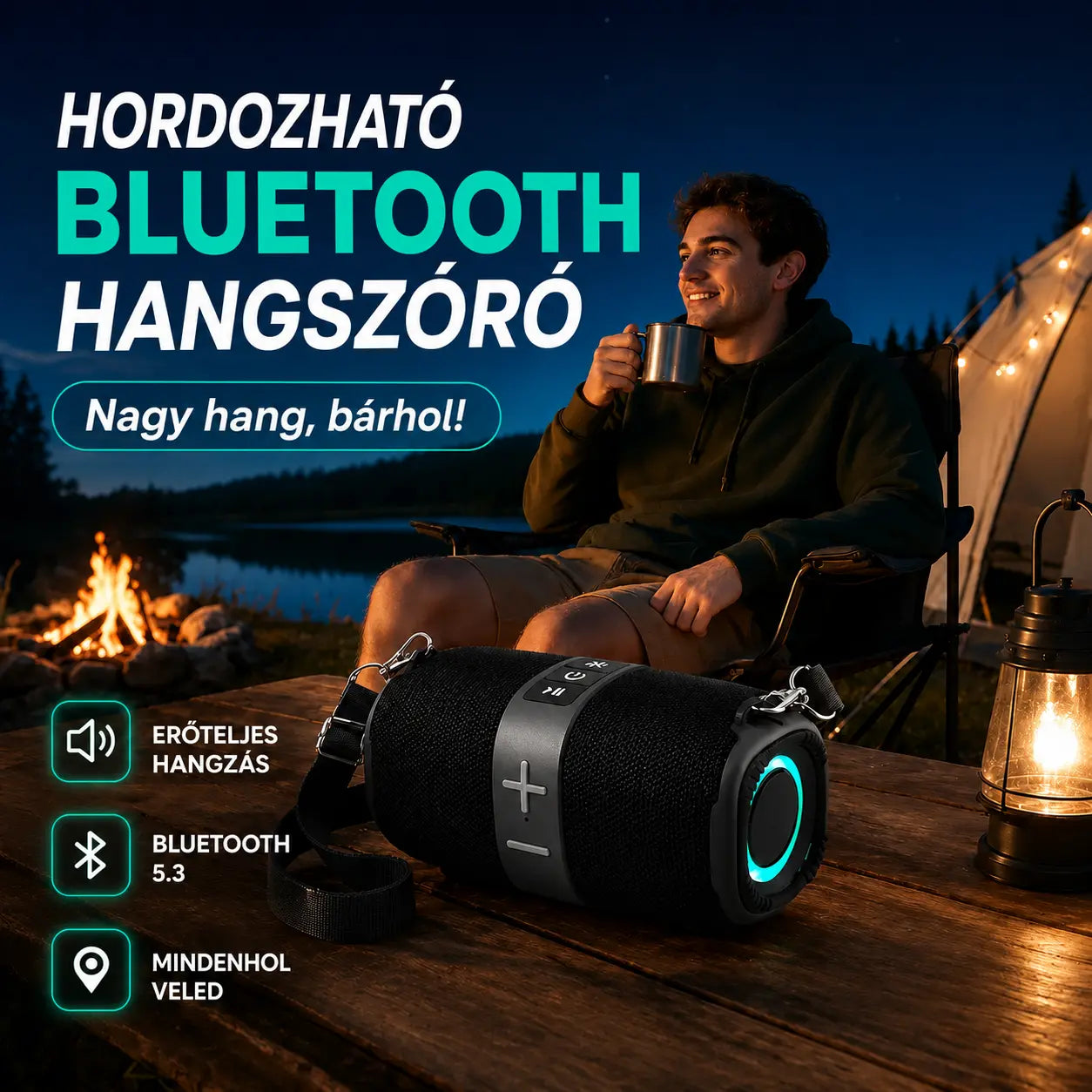 🥳 KI NEM HAGYHATÓ AJÁNLAT 2026-BAN ❤️Hordozható Bluetooth basszus hangszóró