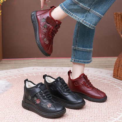 😍 【36–42-es méret】 ✨ Meleg, plüssbéléses téli csizma puha, csúszásmentes talppal a maximális kényelemért