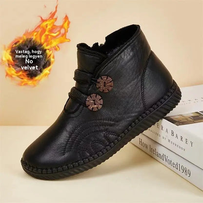 🔥🔥👢【49% KEDVEZMÉNY！！！！】💥【35-40】Női bőr, pamut, csúszásmentes, kézzel készített cipők őszre és télre