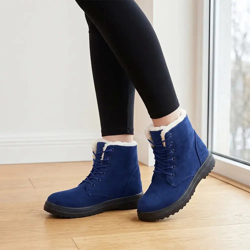 ✨【36-44】Polár bélésű, vastag Martens téli csizma -- Vastag, plüss bélés a meleg megőrzéséért ősszel és télen.