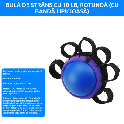 Pelota ortopédica para la recuperación de dedos y manos, con anillos de fijación, dispositivo de entrenamiento de fuerza y movilidad para personas mayores o con secuelas de un derrame cerebral.