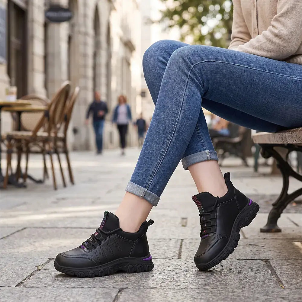 ✨【35-40】 Bőr platformos utcai cipő polárbéléssel