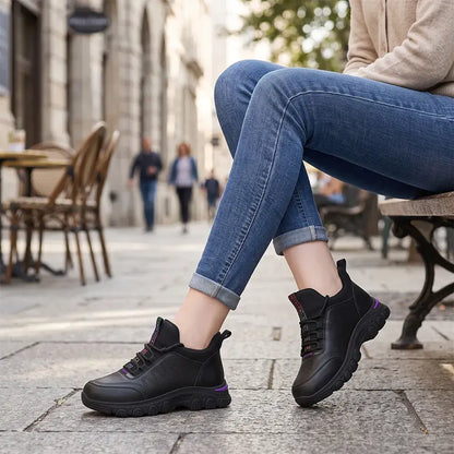 ✨【35-40】 Bőr platformos utcai cipő polárbéléssel