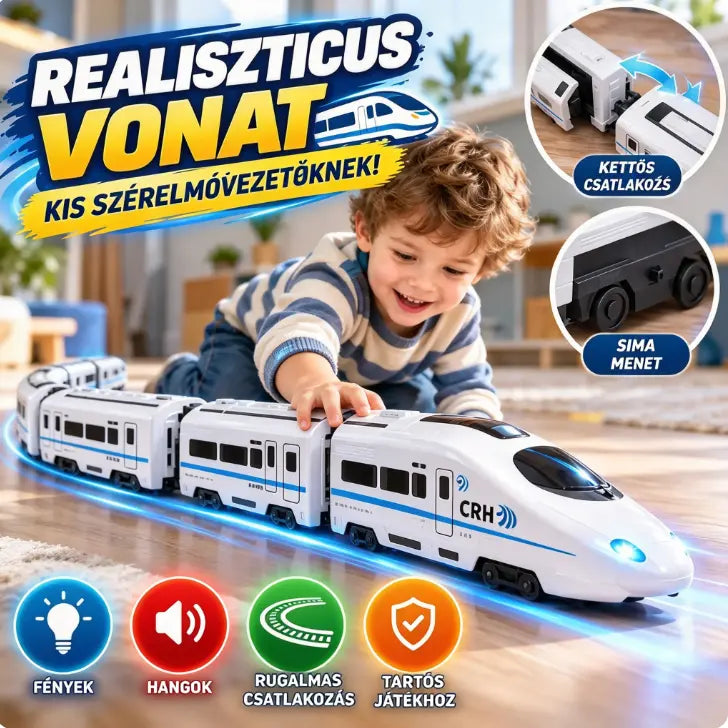 🚄 Oktató jellegű és szórakoztató elektromos játékvonat gyerekeknek