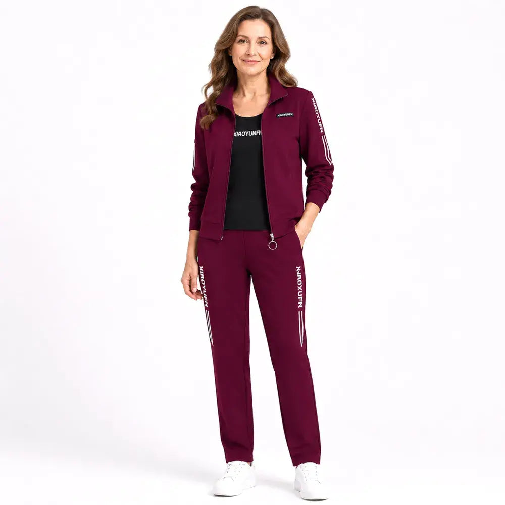 🌸 Elegancia és maximális kényelem! Elegáns 3 részes női szabadidőruha (cipzáras dzseki + póló + nadrág / Méretek: M–6XL)! ✨
