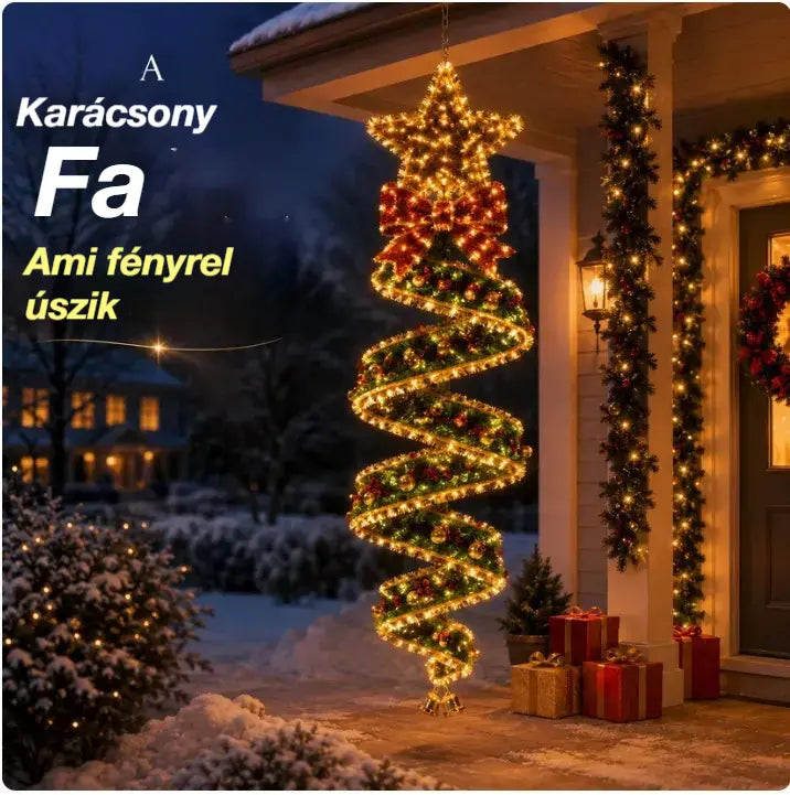 🎄💥 50% kedvezmény 🌿 Karácsonyi varázslatos spirál alakú LED függesztékek kollekciója ✨