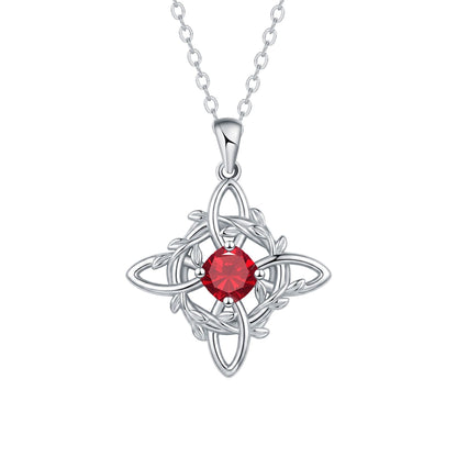 【Compra 1 y llévate 1 gratis】2 pieza 26 euros💥Collar místico de nudo de bruja con piedra de nacimiento 🔮💞 Protege a tus seres queridos